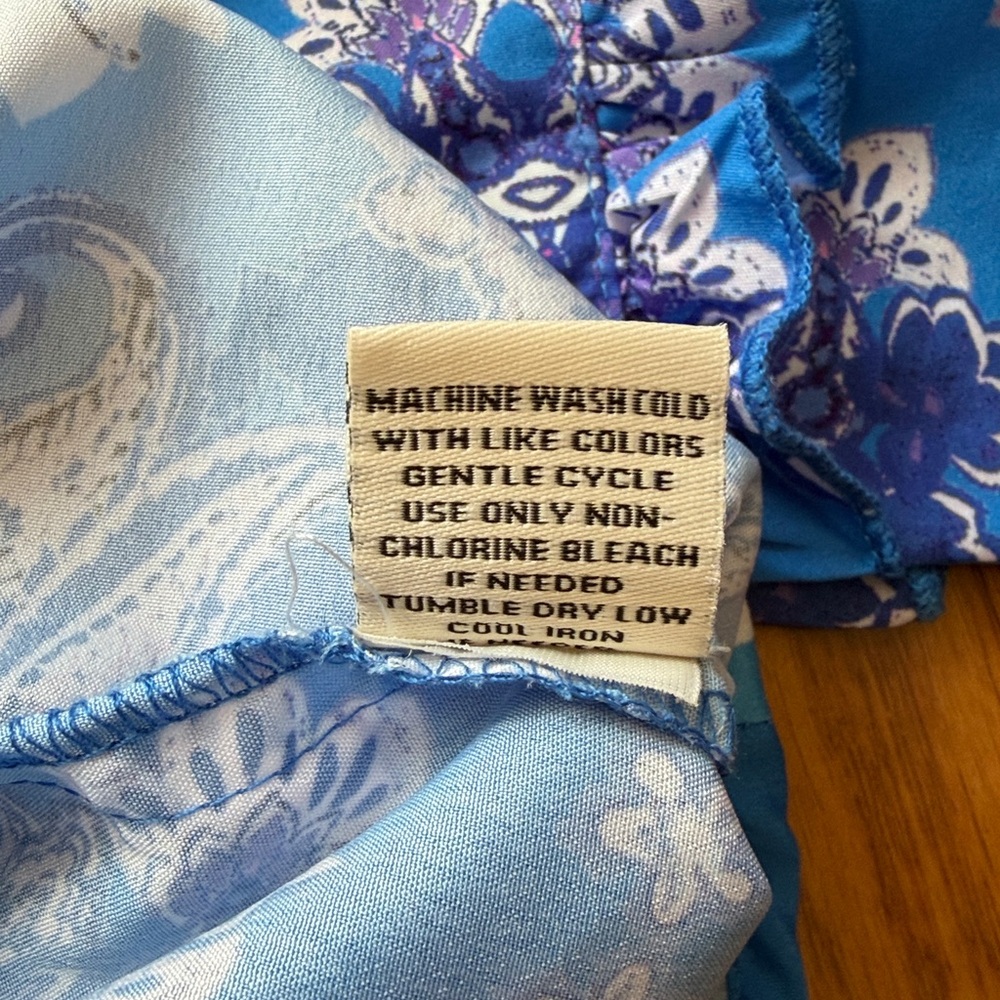 Rachel Zoe Blue Floral Ruffle Crop Top size S - Picture 9 of 9